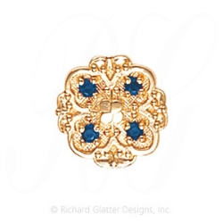 GS471 S - 14 Karat Gold Sapphire Slide 